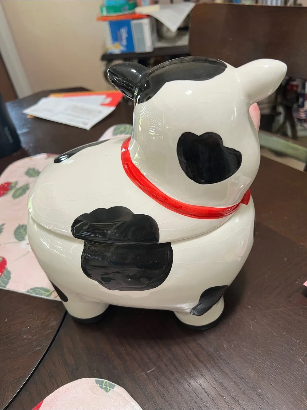 New PIER ONE Ceramic Black & White Cow Cookie Jar and Butter Dish Set